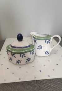 Cukierniczka i mlecznik porcelana Villeroy & Boch, seria Cordoba