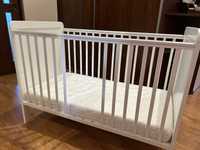 Łóżeczko niemowlęce Woodies drewniane białe