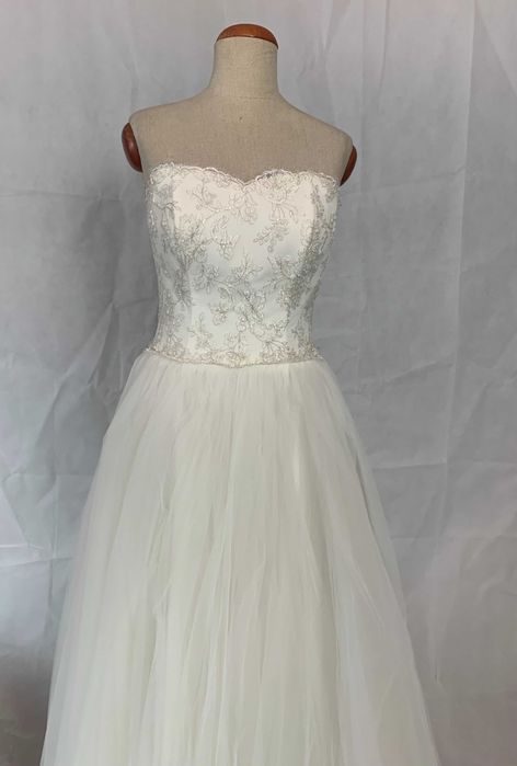 Nowa Polska Suknia Ślubna 38 M Księżniczka Tiulowa Gorset Princessa