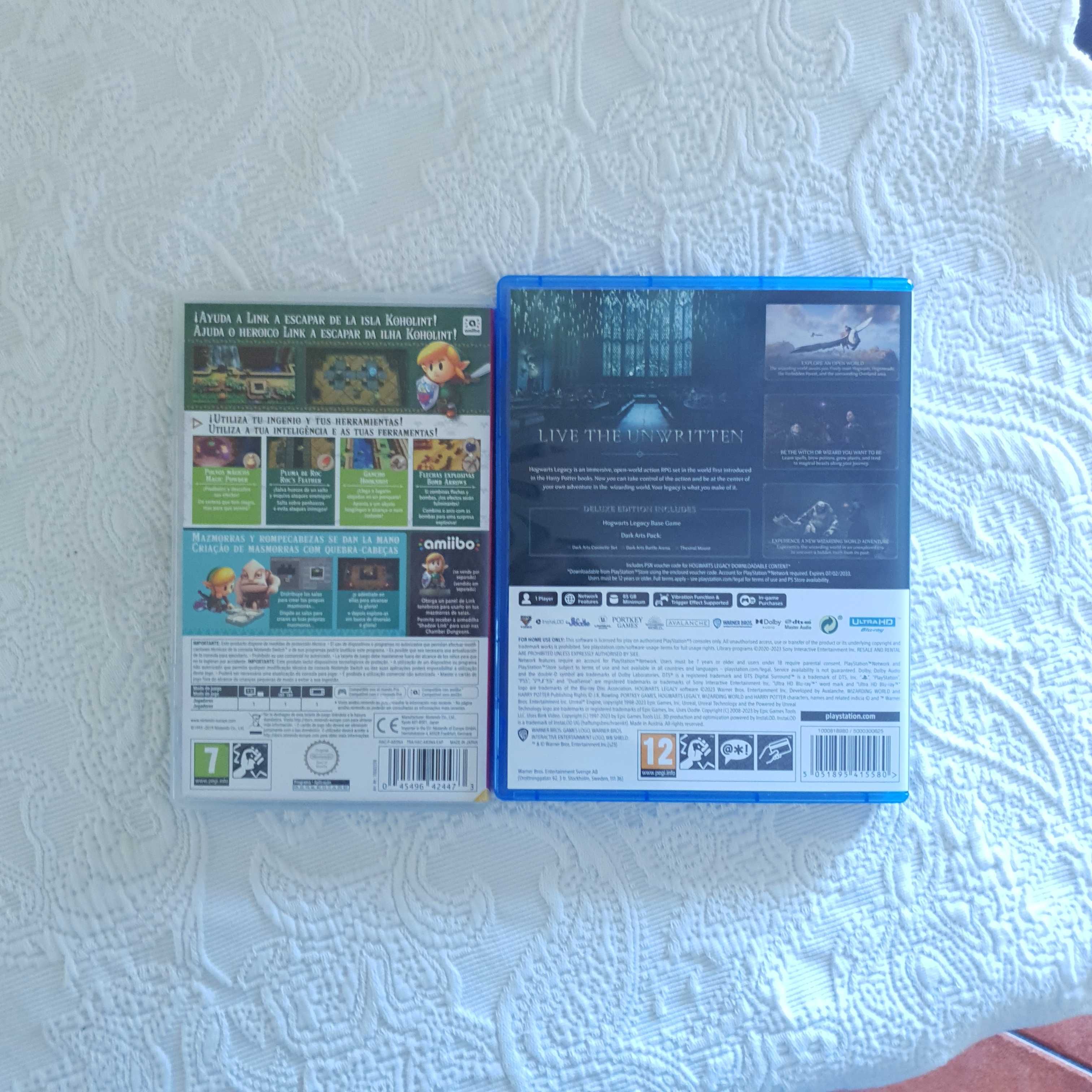 Vendo Link's Awakening e Hogwarts Legacy