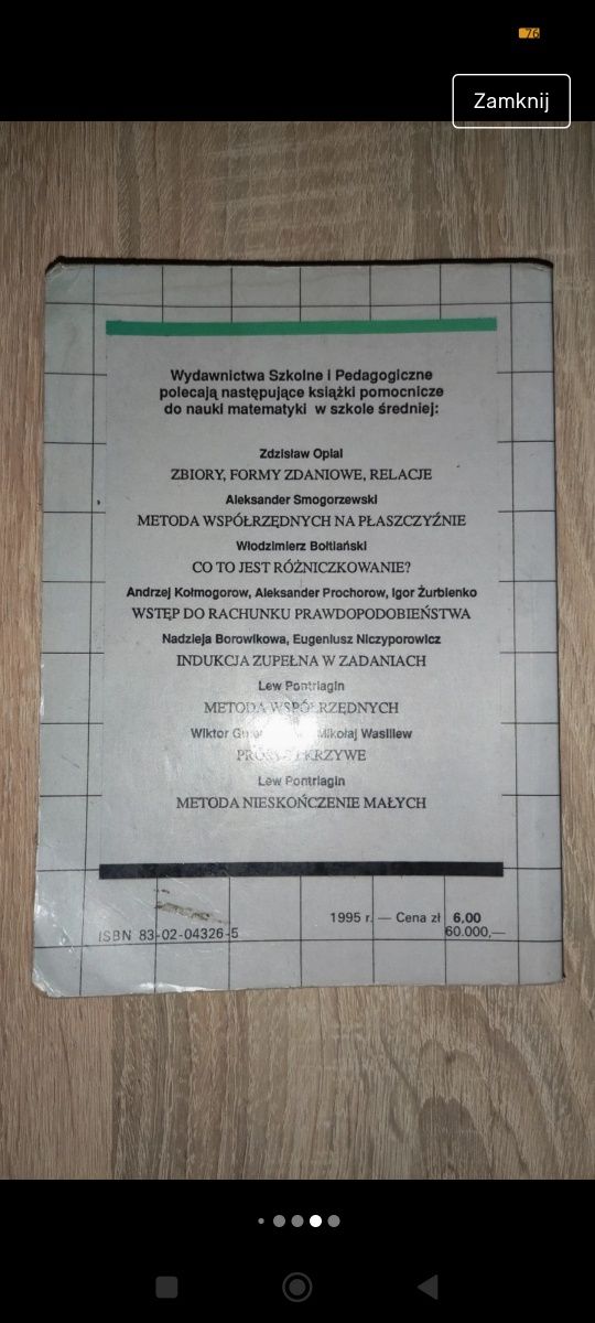 Książka podręcznik Matematyka dla klasy 3 liceum Cegiełka Szymański