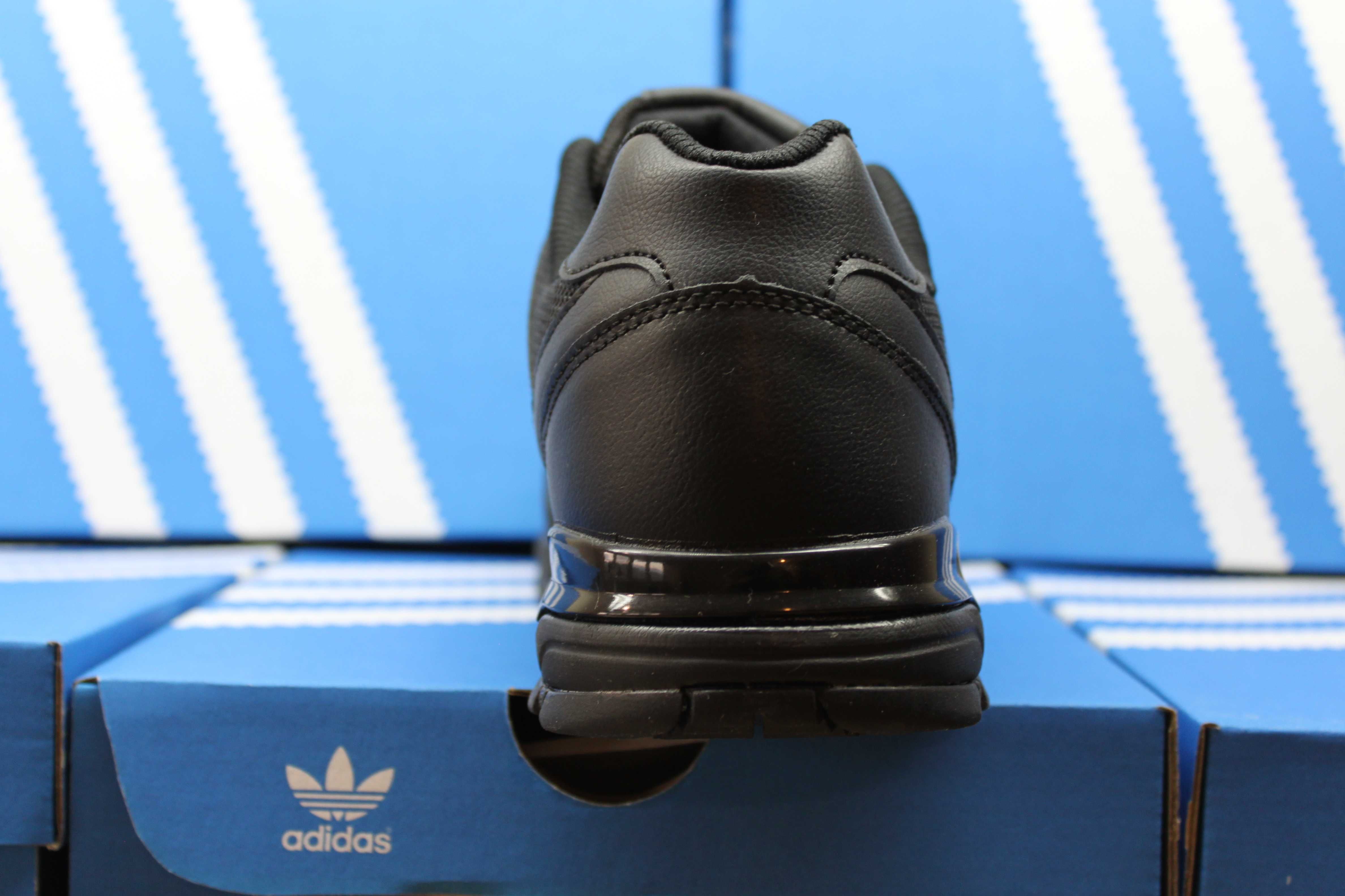 Adidas - черные кожаные кроссовки - кеды - кросівки. (код:5239-3чер.)