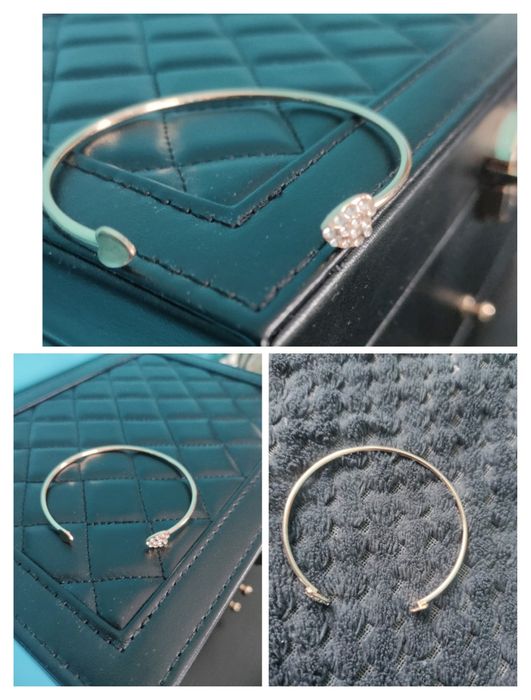 Nowa bransoletka złoty kolor, cykroniowe serduszko