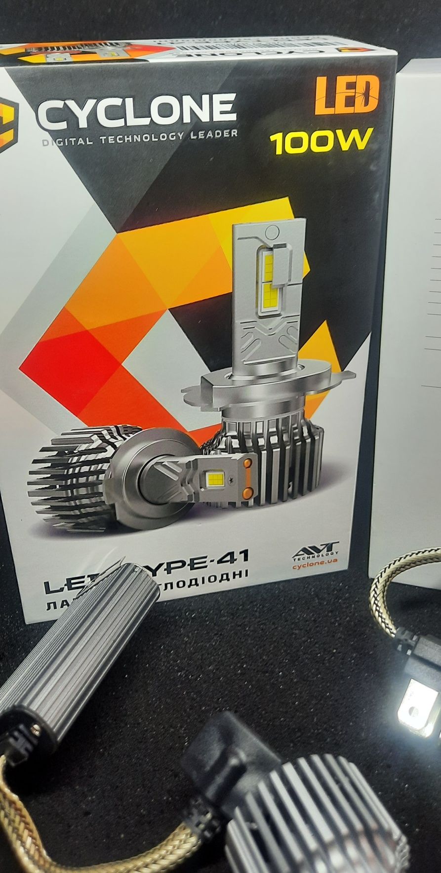 Лед лампи 100 ВАТ CYCLONE LED H7 Н4 Н 11 Н1 6000K 18000LM TYPE 41 1