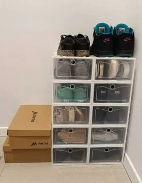 Szafka na buty biała regał pudełka organizer szafa 20 sztuk