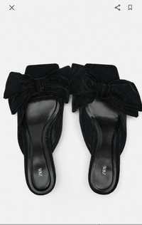 Шлепки Zara размер 37 чёрные
