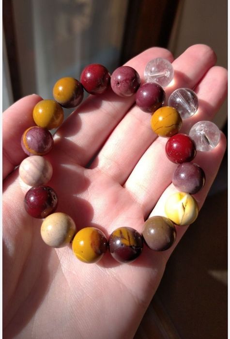 Браслет 12 мм, яшма мукаїт, натуральні мінерали, каміння, подарунок