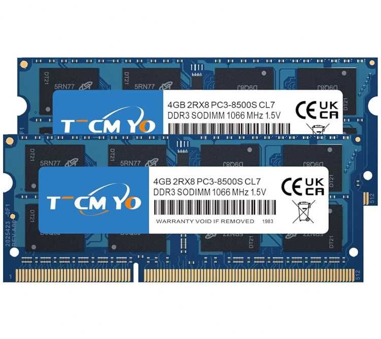 Pamięć Do Laptopa 4GB DDR3 1066 Mhz SODIMM PC3-8500S CL7 204 Pin 1,5V