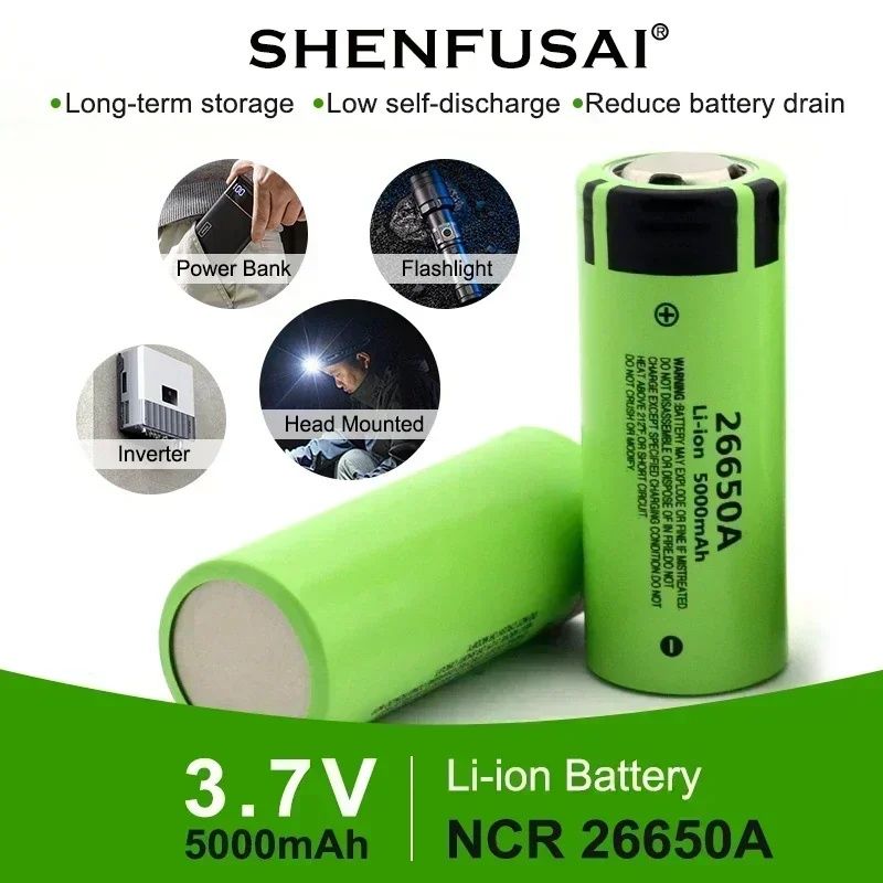 Акумулятор 26650A Li-ion 5000mAh Panasonic Оригінал і інші