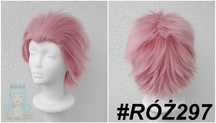 Różowa krótka peruka męska zaczes Sukuna Jujutsu Kaisen cosplay wig