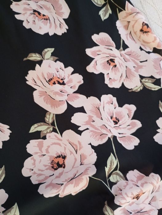 NEW LOOK 38r efektowna długa wieczorowa sukienka maxi w piwonii