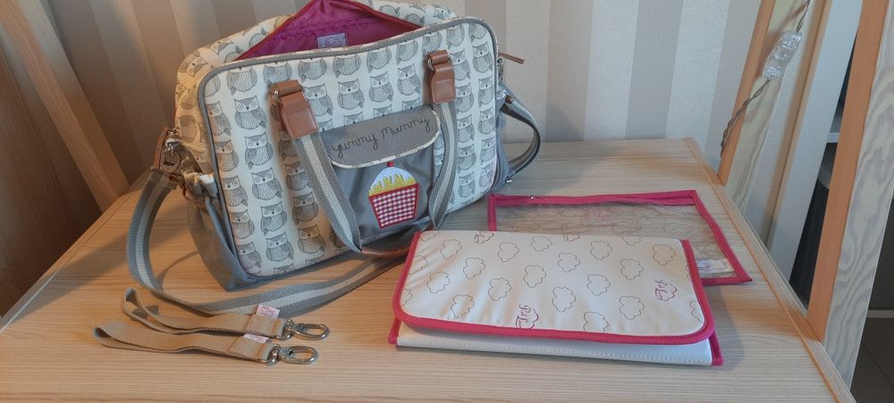 Pink Lining torba dla mamy Yummy Mummy Wise Owl sowy