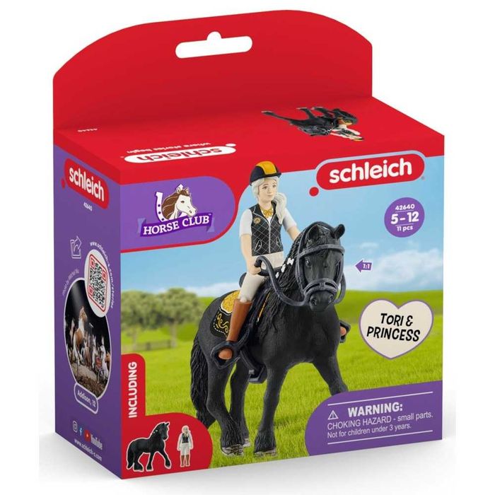 Schleich Horse Club Tori i Princess klacz fryzyjska 42640
