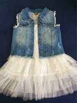 Vestido em veludo Natal e tule e camisola algodão t4/6 e t5/7 anos