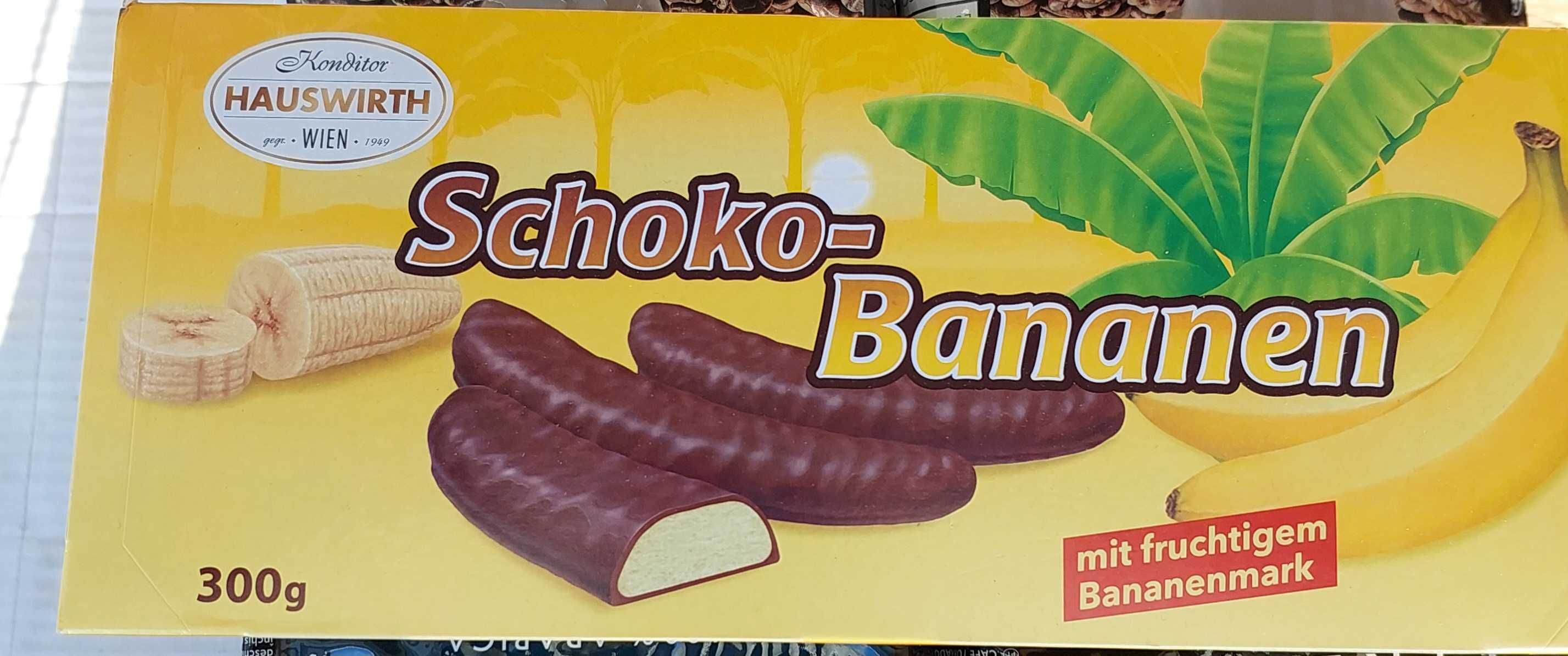 Цукерки у шоколаді Schoko Bananen 300 г (конфеты в шоколаде)