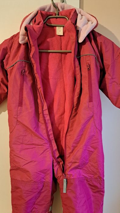 Kombinezon h&m 92 rozowy zimowy