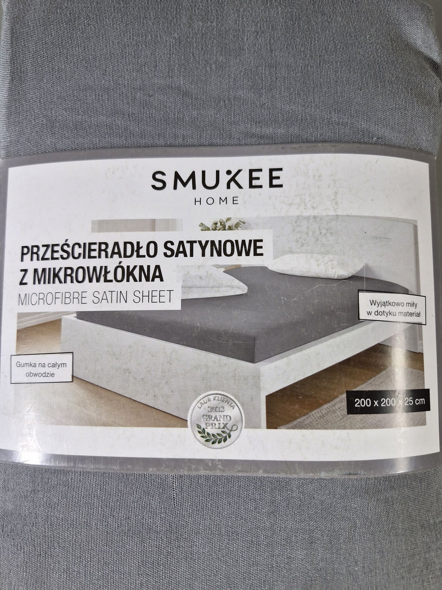 Prześcieradło Satynowe z Mikrowłókna 200x200x25 z Gumką