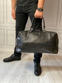 Мужская кожаная спортивная дорожная сумка Mont Blanc