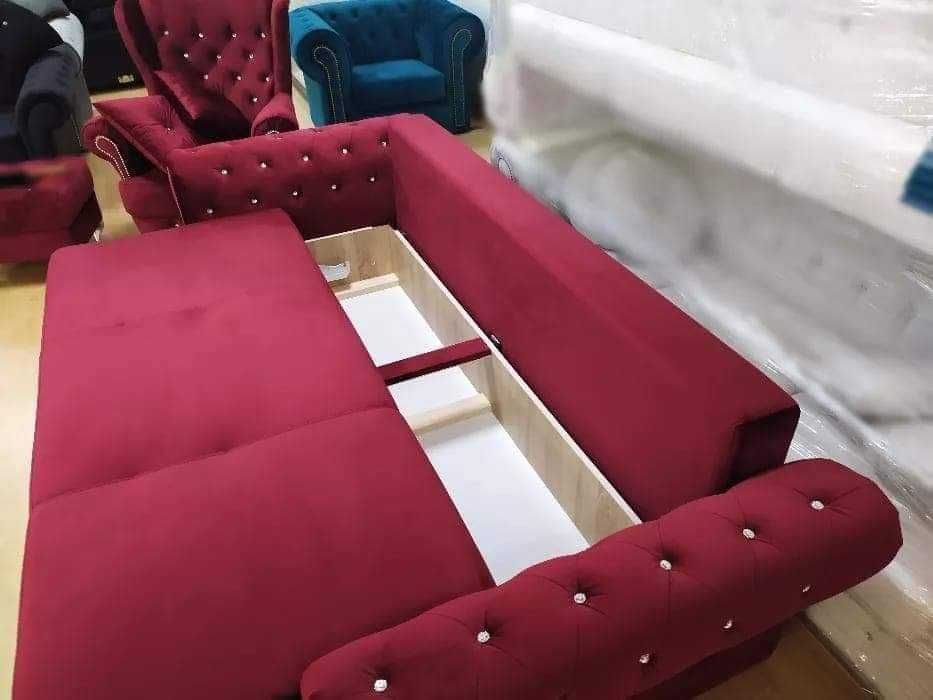 Sofa 230cm wypasiona  kanapa pow spania 150x195 glamour