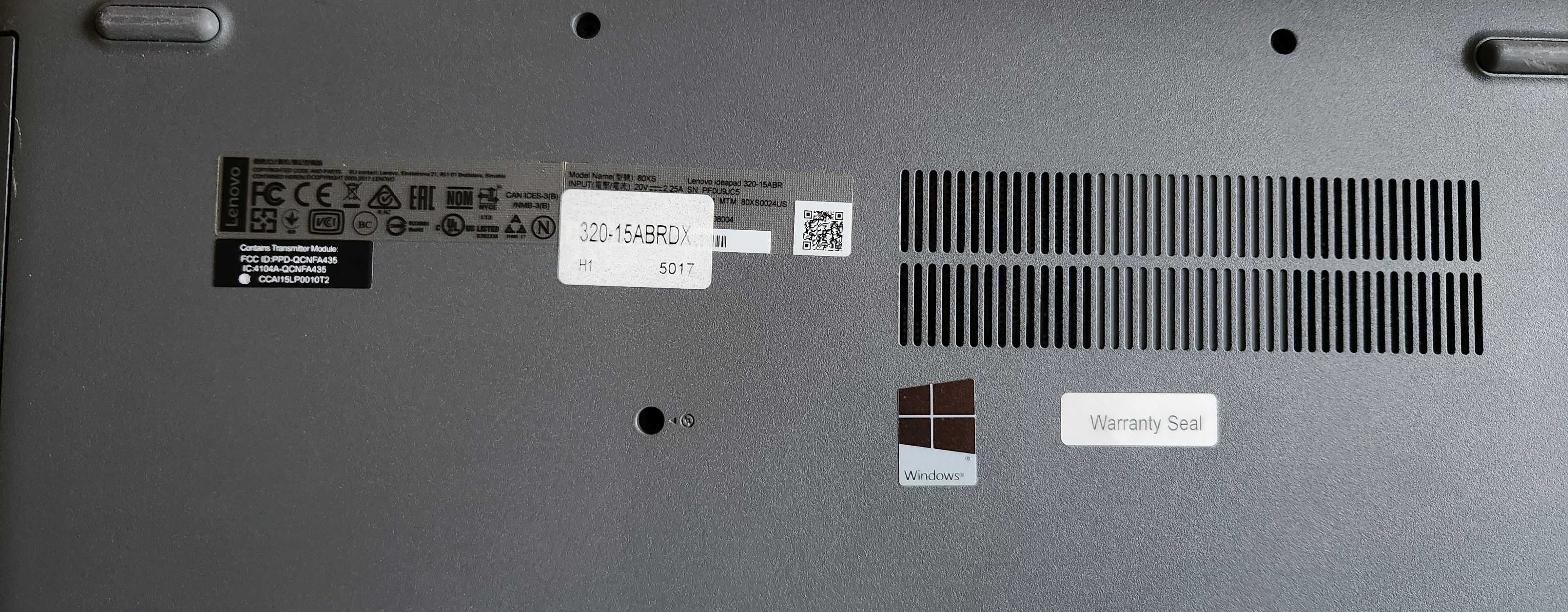 Laptop Lenovo IdeaPad320 - 15ABR