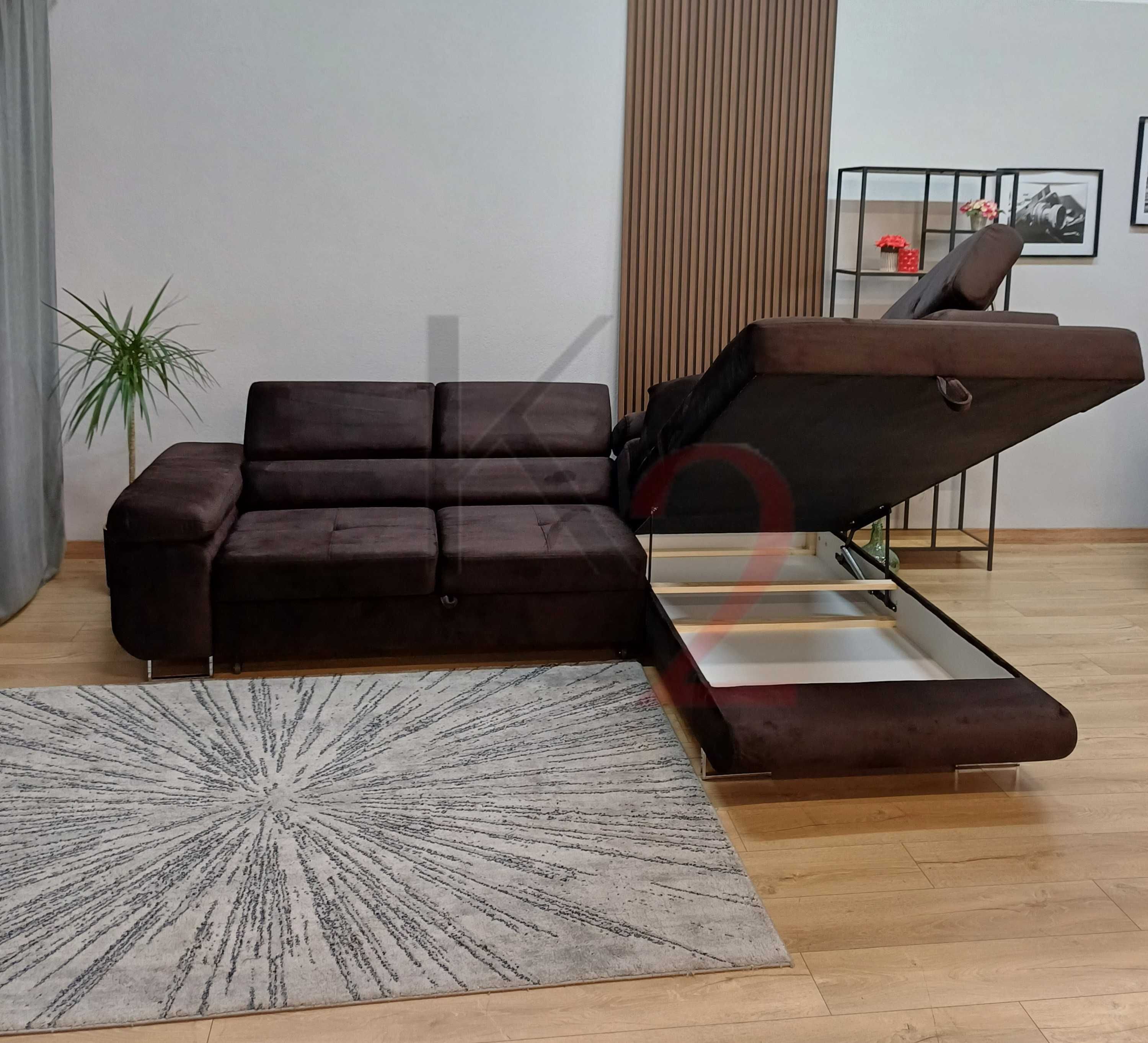 Narożnik Arteon rogówka kanapa POD WYMIAR łóżko sofa USB  +GRATIS