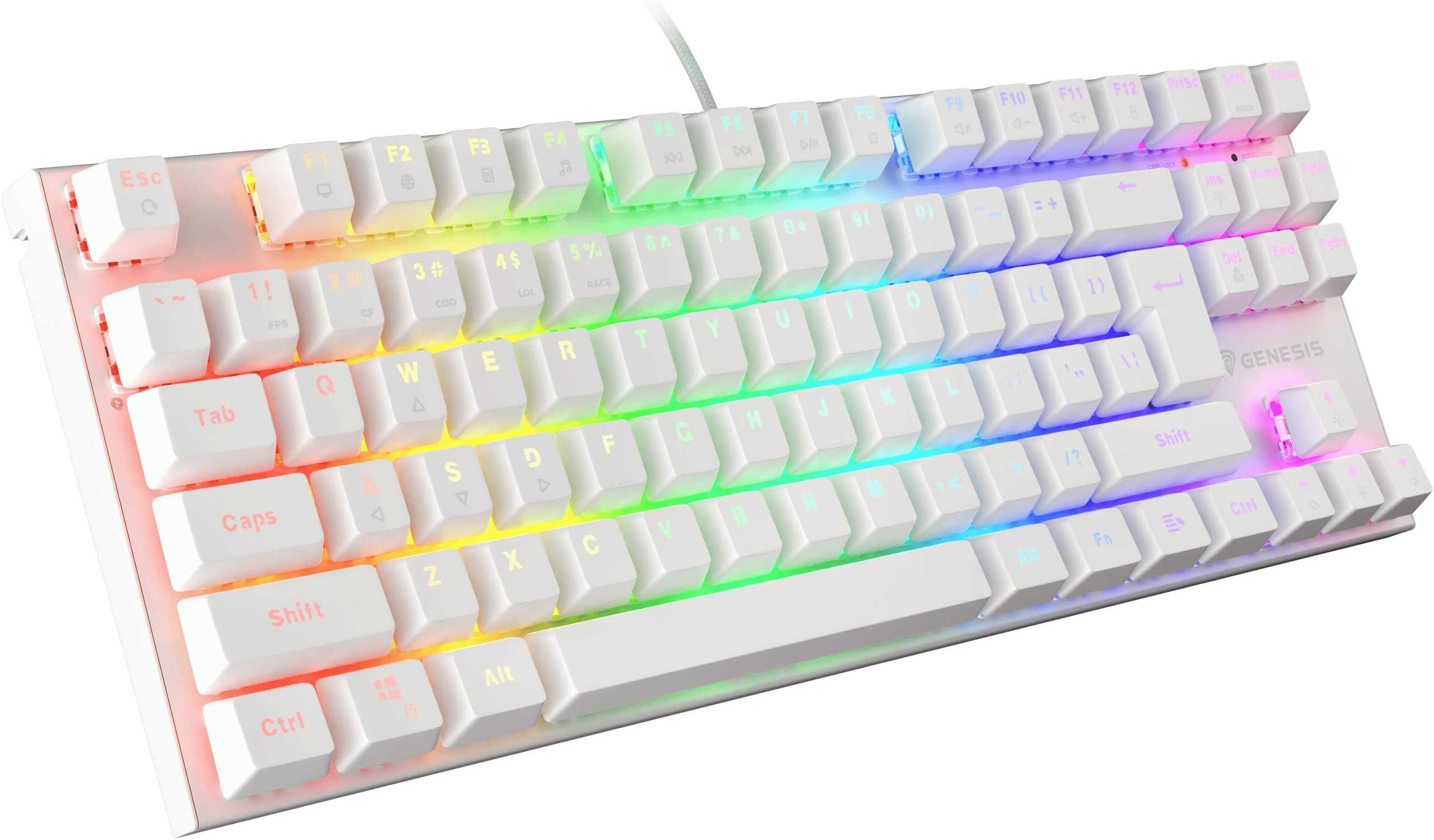 Klawiatura Genesis Thor 303 TKL white