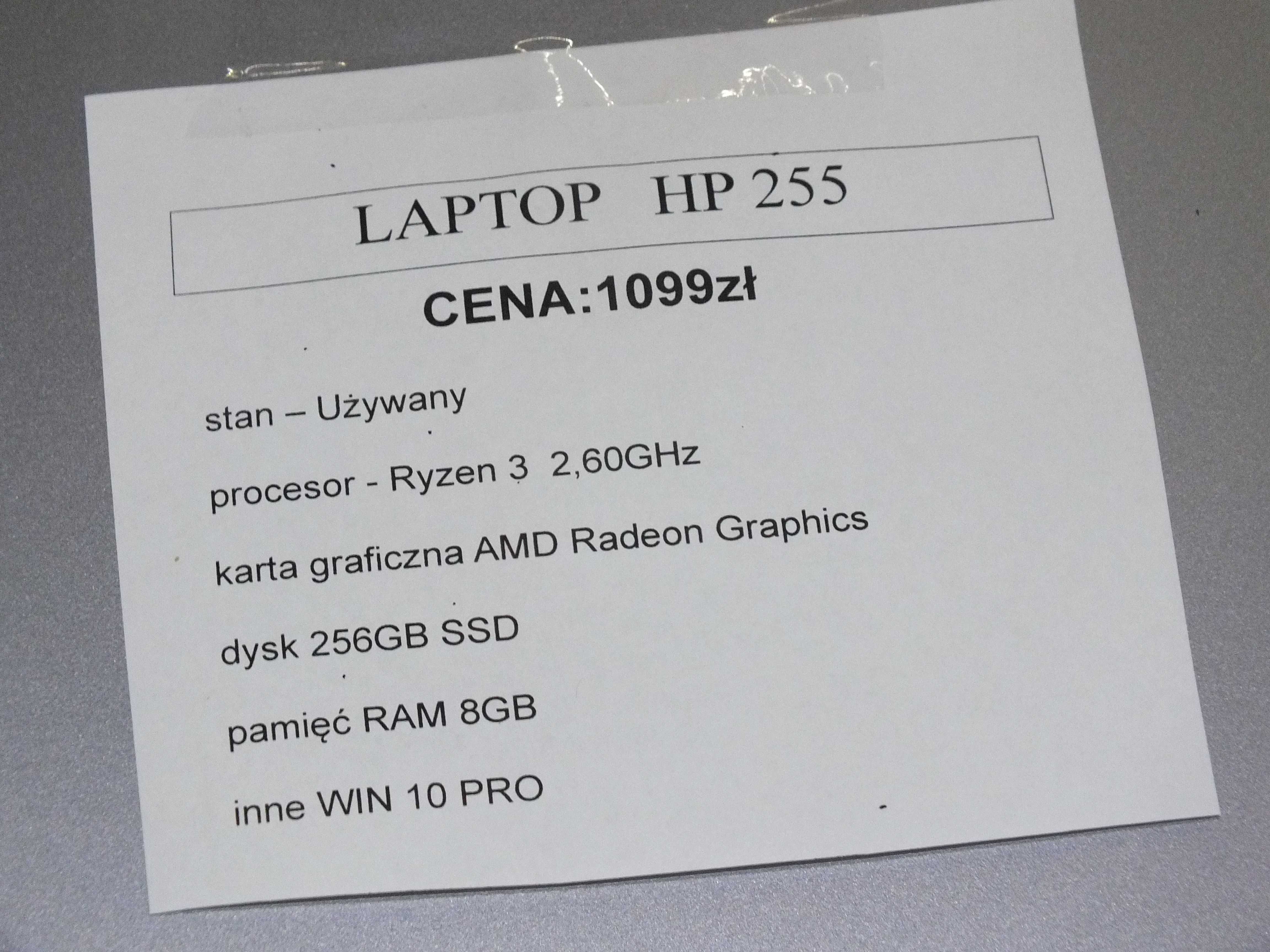**Laptop HP 255 -Stówka Grudziądz**