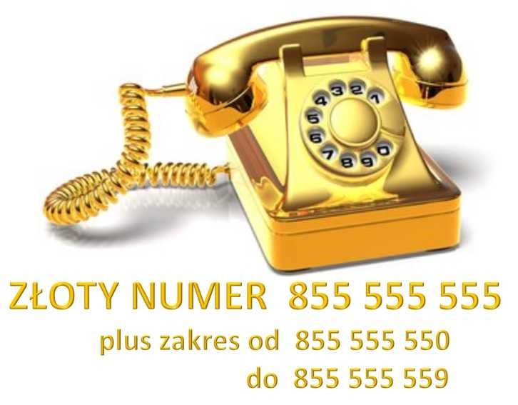 Złoty Numer telefonu 855.555.555 Platynowy Numer telefonu