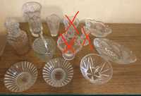 Хрустальная посуда СССР: ваза, конфетница, ведро, графин