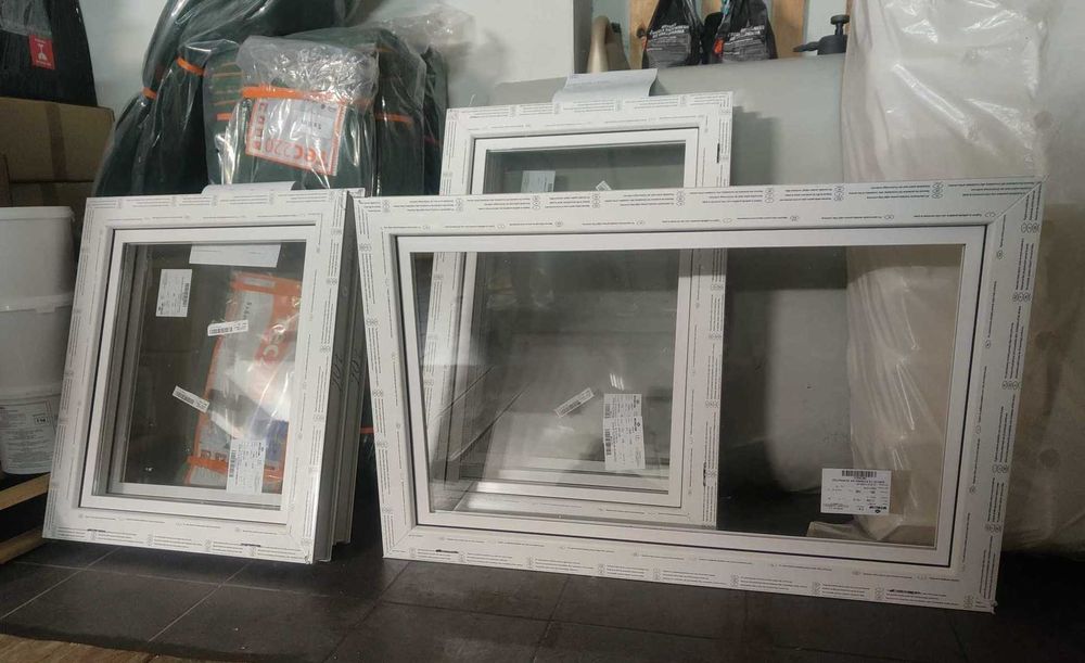 Inwentarskie Okna_ gospodarcze okno uchylne przemysłowe PCV NOWE