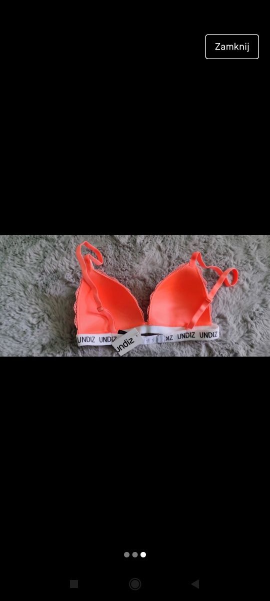 UNDIZ biustonosz bralet neon pomarańcz S,34,65E,70C,70D,70E,75A,75B