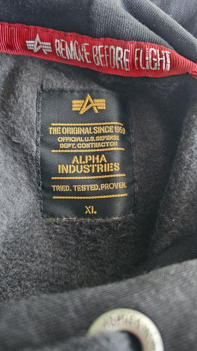 Nowa bluzka męska Alpha Industries z kapturem XL