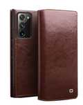 QIALINO Eleganckie Skórzane Etui do Samsung Galaxy Note 20 brązowe