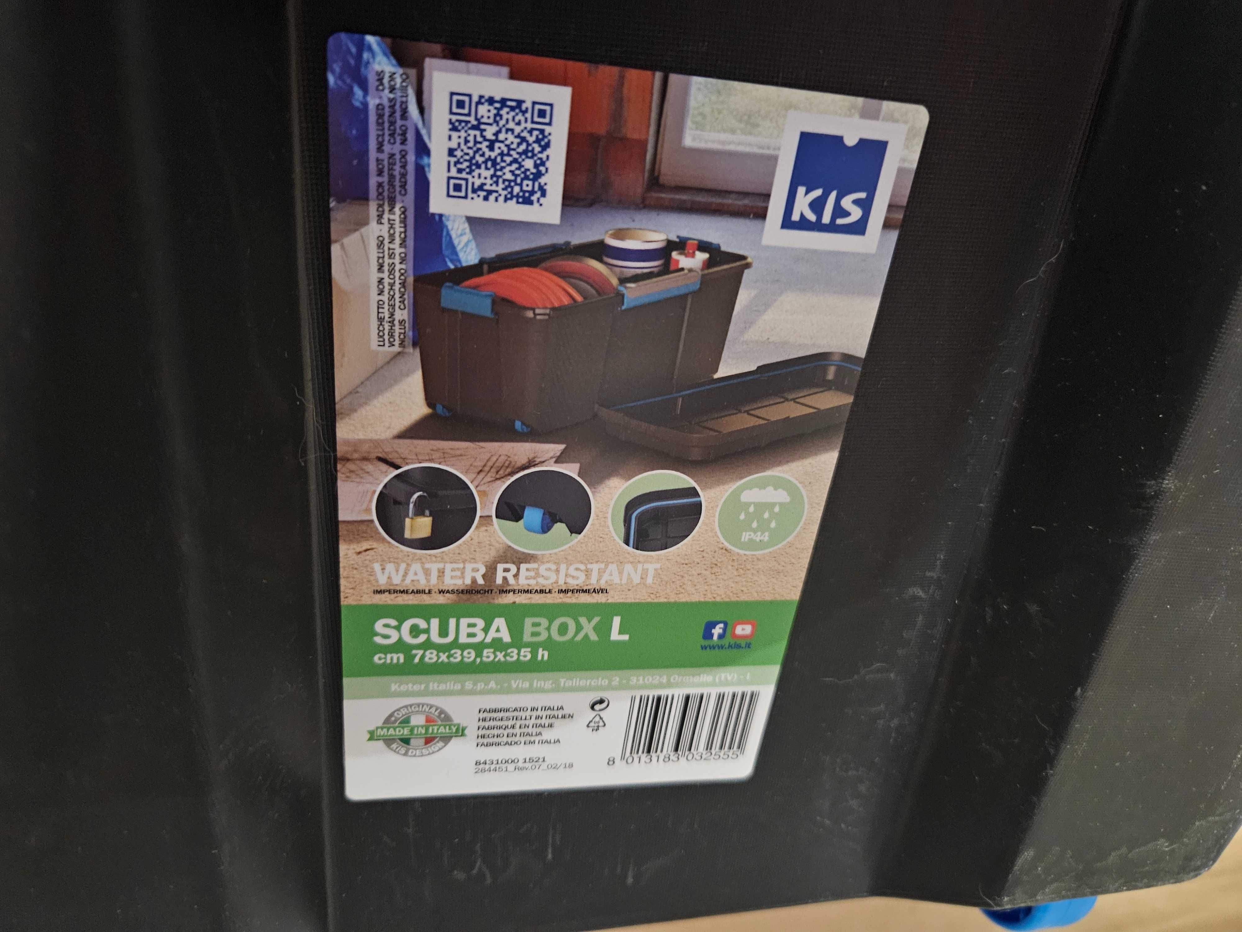 Skrzynka wodoodporna Kis Scuba Box L 80L IP44 czarna