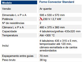 Forno Convetor Elétrico em aço inox. Preço com IVA. NOVO