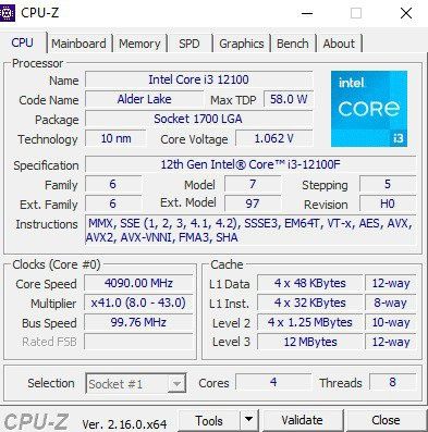 i3 12100f Intel процессор