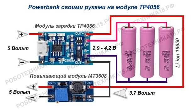 Модуль TP4056 плата зарядки для Li-on аккумуляторов 18650 защита