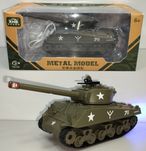Американский танк M4 Sherman модель 1:26 XHD Метал звук свет дым