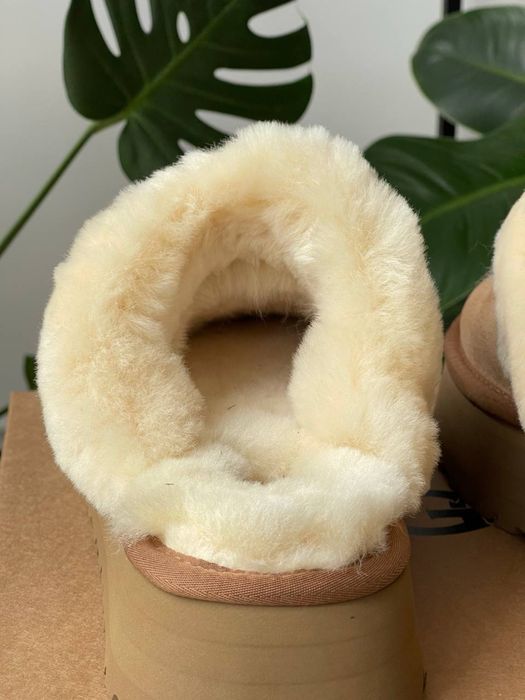 Жіночі UGG Disquette Platform Slippers натуральна замша та хутро
