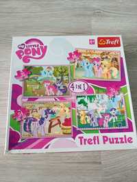 Puzzle 4w1 kucyki Pony 4+