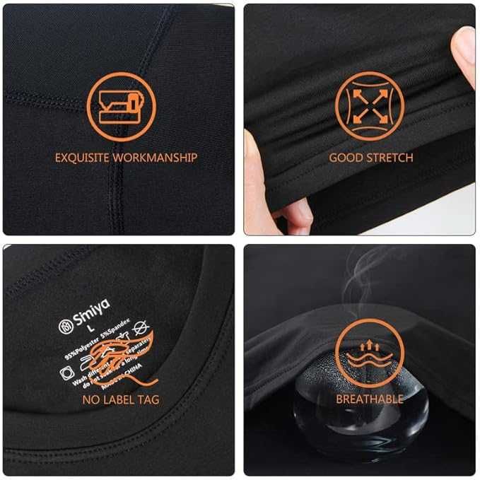 Мужское термобельё SIMIYA с флисом, комплект-верх+низ, чёрный/серый XL