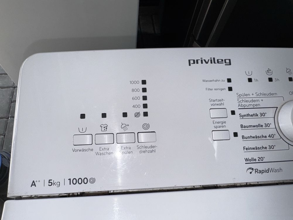 Pralka Privileg model PWT a51052c a++ 1000 ob 5 kg 40 cm szer