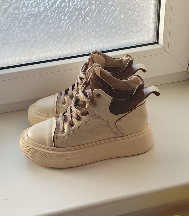 Ботинки кожаные утеплённые