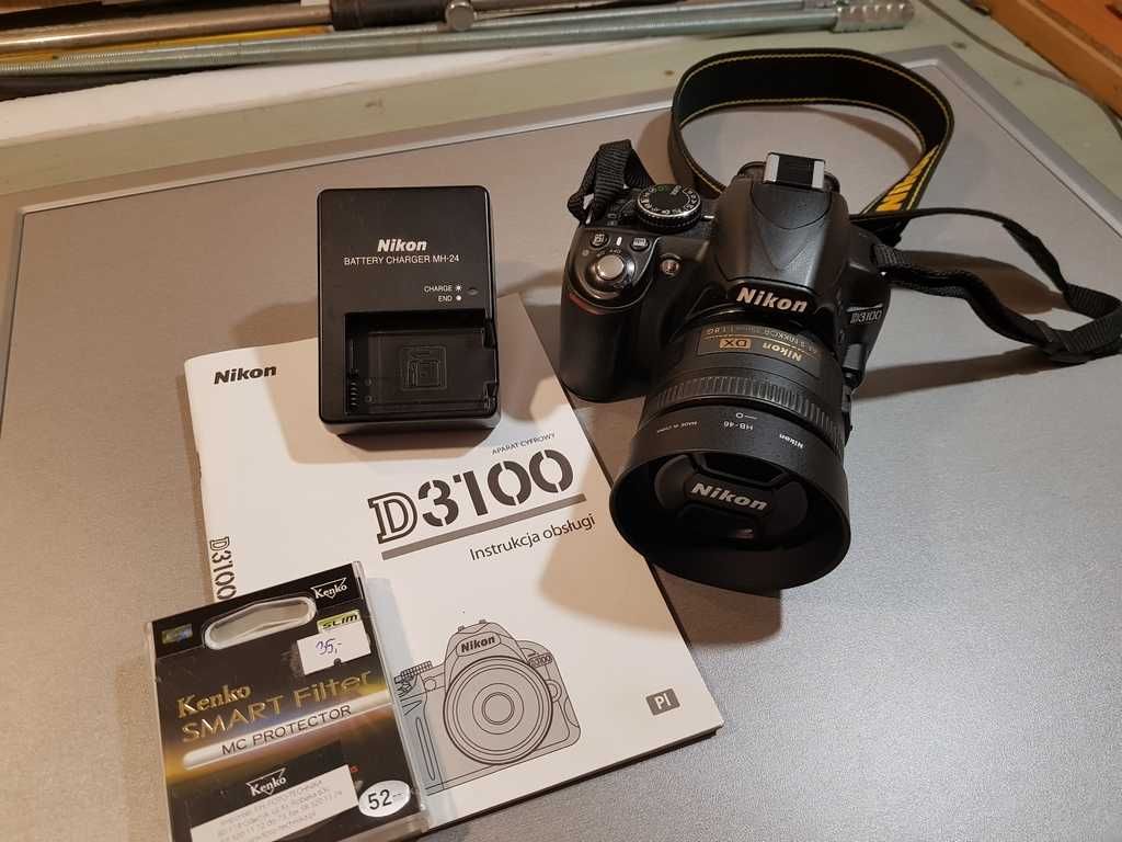 Nikon d3100 z nowym obiektywem stałoogniskowym