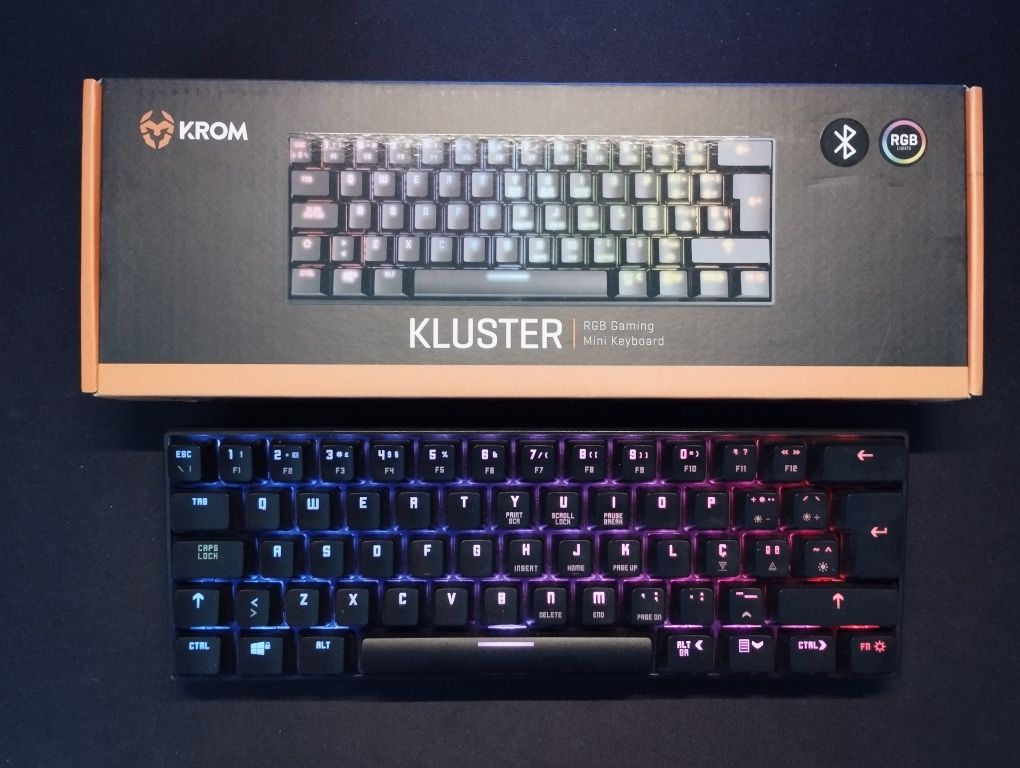 Teclado Mecânico 60% Krom Kluster Gaming (Outemu Red)