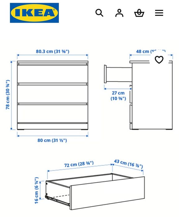 Comoda ikea malm