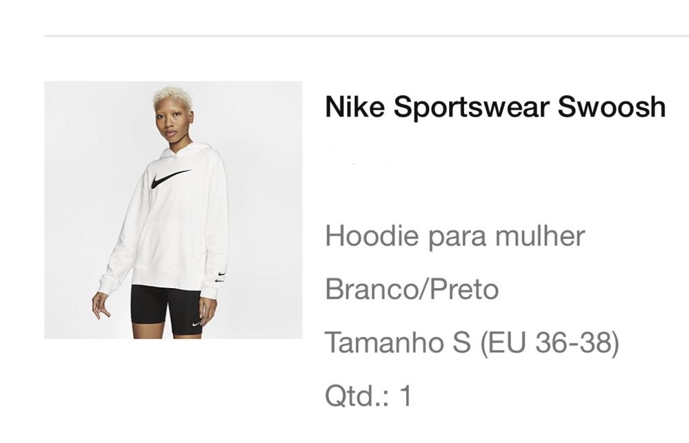 Camisola Nike Sportswear Swoosh NOVA!! Com fatura!