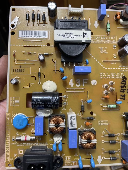 Блок питания телевизора LG 43 Lgp43Dj-17F1 lg 43LKP
