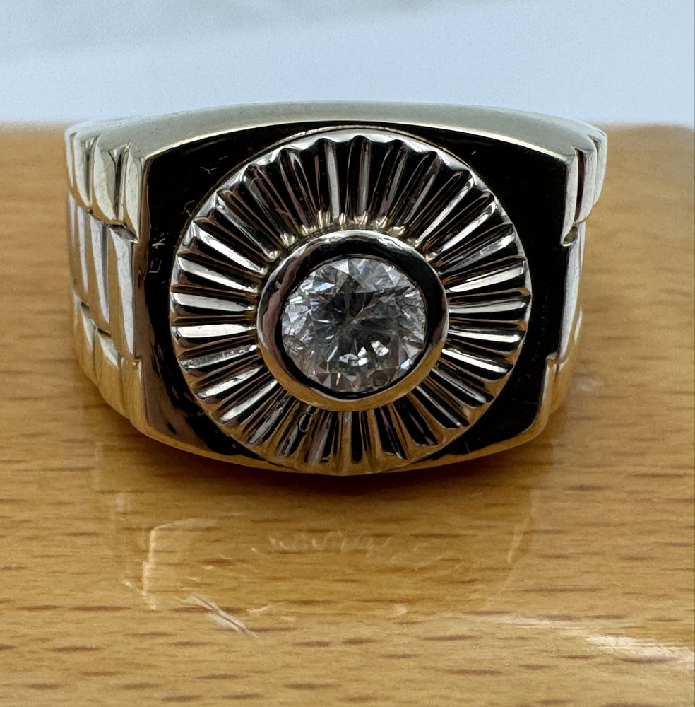 Złoty sygnet rolex diament 0,62 ct 585 7,92g r 22