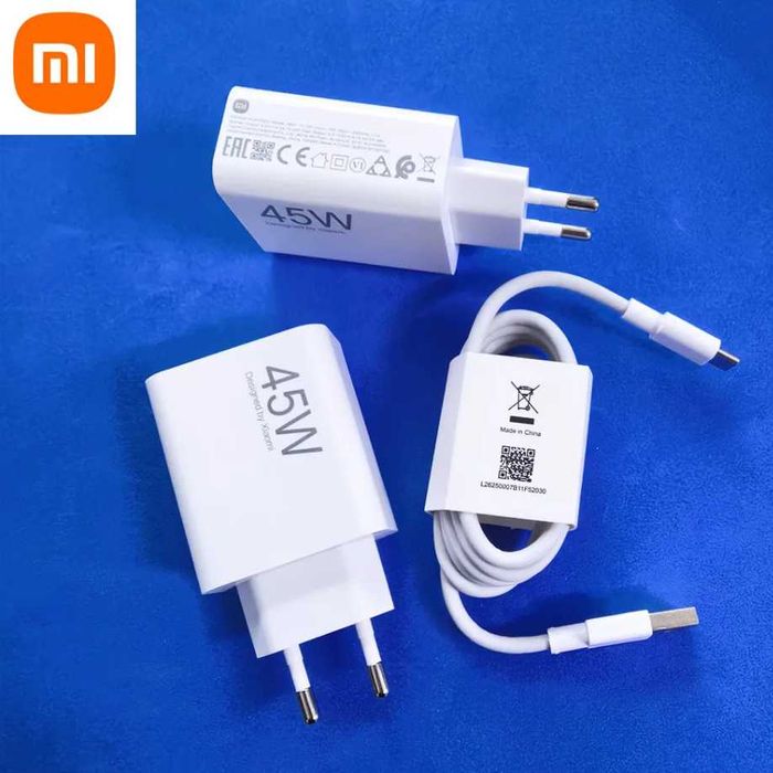 Швидка зарядка турбо Xiaomi 45W + кабель MDY-17-EF (33W 120W) оригінал